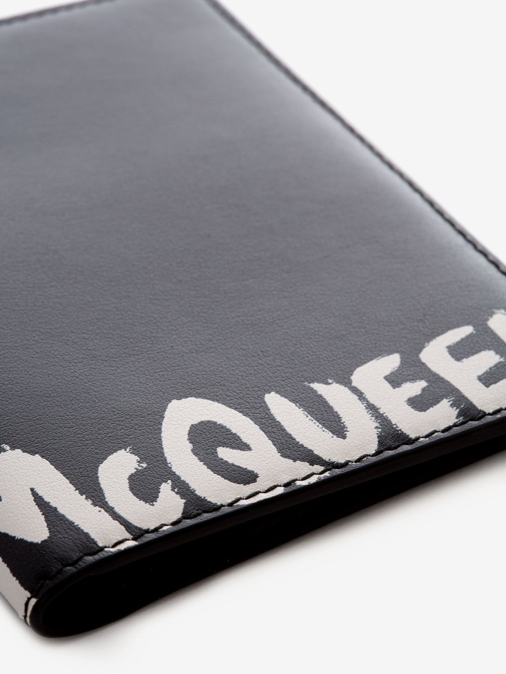 Black/White Men's in Graffiti Pocket Organiser Fashion Alexander McQueen