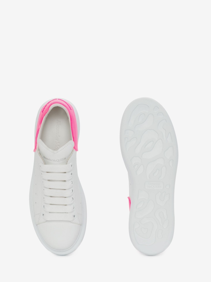 Women's Oversized Sneaker Fashion Alexander McQueen White/Bright Pink