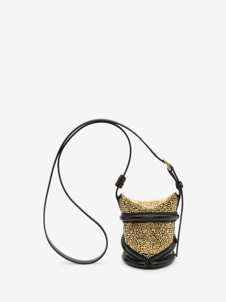 Fashion Alexander McQueen Gold/Black Women's The Curve Mini
