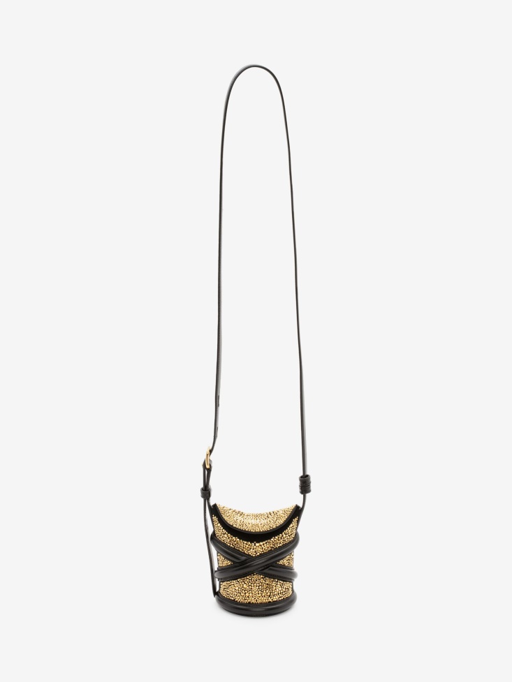 Fashion Alexander McQueen Gold/Black Women's The Curve Mini
