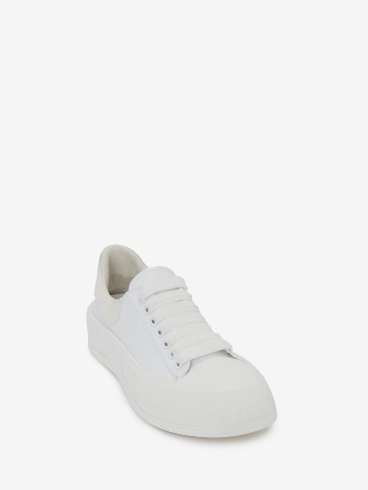 Women's Deck Lace Up Plimsoll Fashion Alexander McQueen White