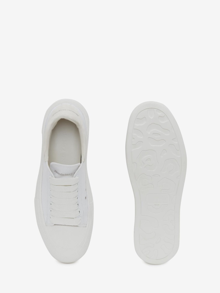 Women's Deck Lace Up Plimsoll Fashion Alexander McQueen White