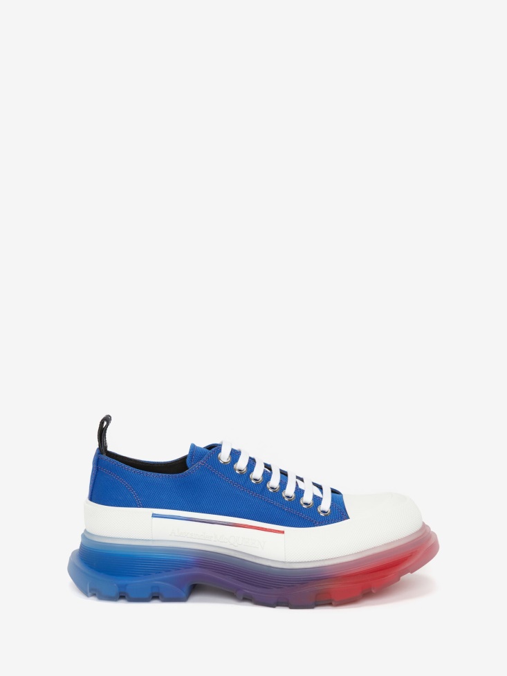Fashion Alexander McQueen Men's Tread Slick Lace Up Blue