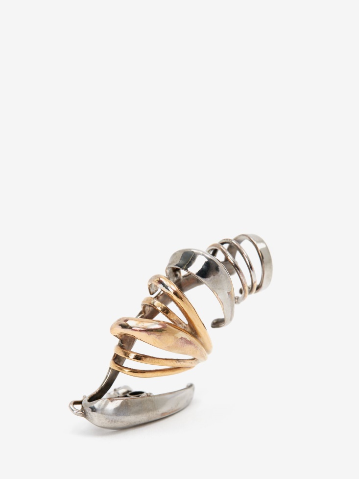 Women's Multi Hoop Earpiece Antique Silver Fashion Alexander McQueen