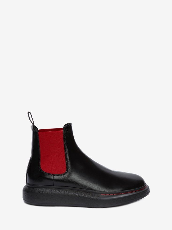 Black/Red Men's Hybrid Chelsea Boot Fashion Alexander McQueen