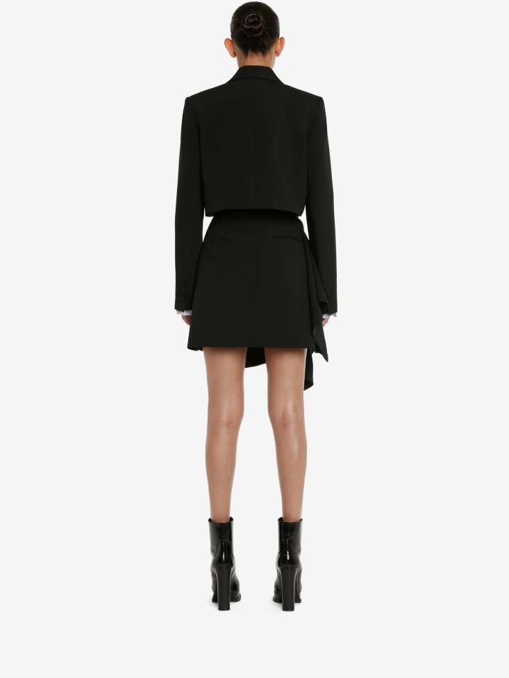 Fashion Alexander McQueen Black Women's Boxy Cropped Jacket