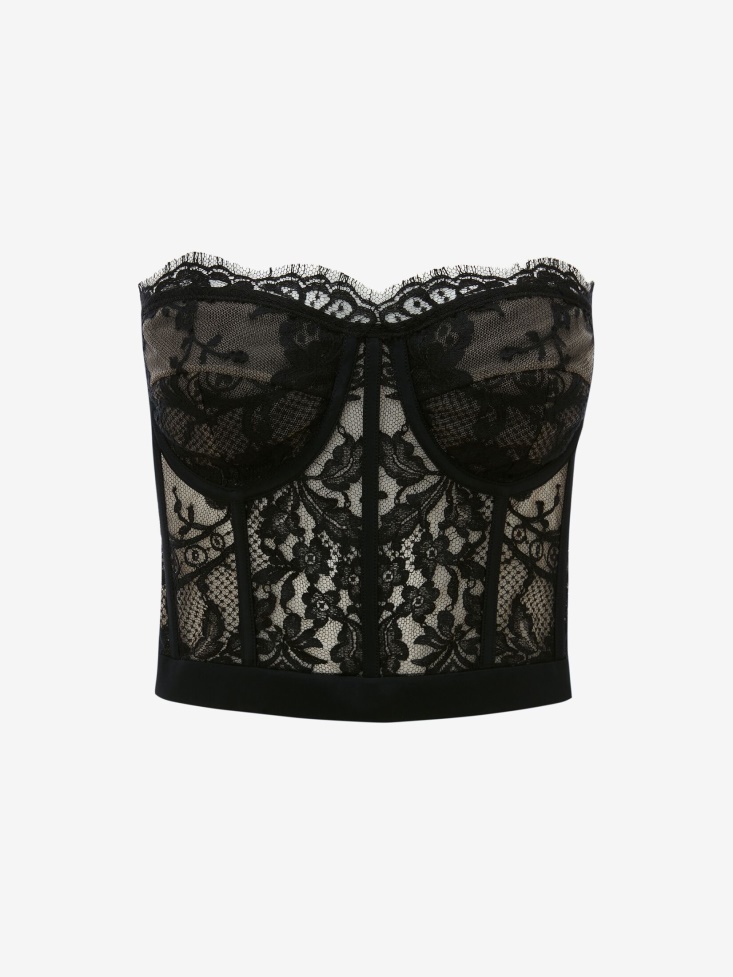 Black Lace Corset Fashion Alexander McQueen