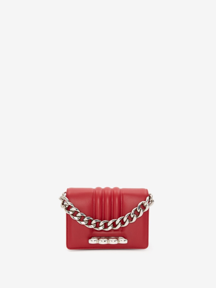 Cherry Fashion Alexander McQueen Women's The Four Ring Mini With Chain