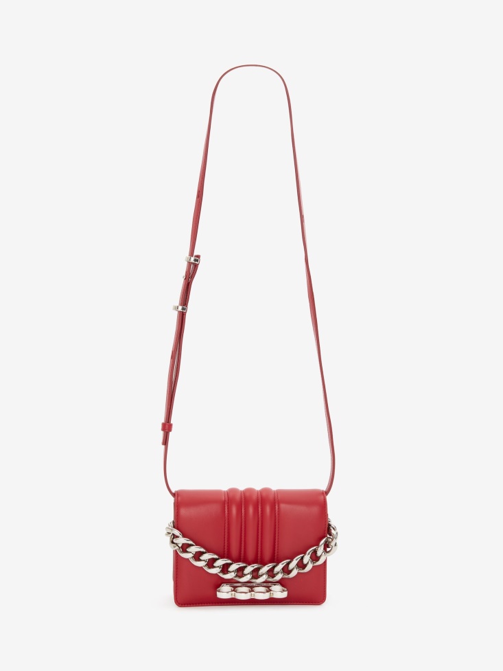 Cherry Fashion Alexander McQueen Women's The Four Ring Mini With Chain