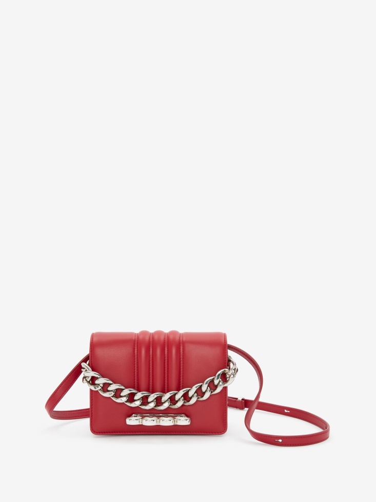 Cherry Fashion Alexander McQueen Women's The Four Ring Mini With Chain