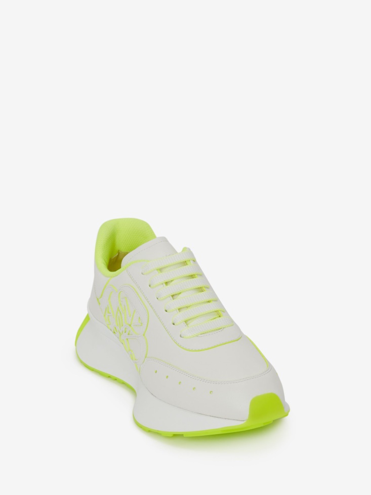 Women's Sprint Runner Fashion Alexander McQueen White/Acid Yellow