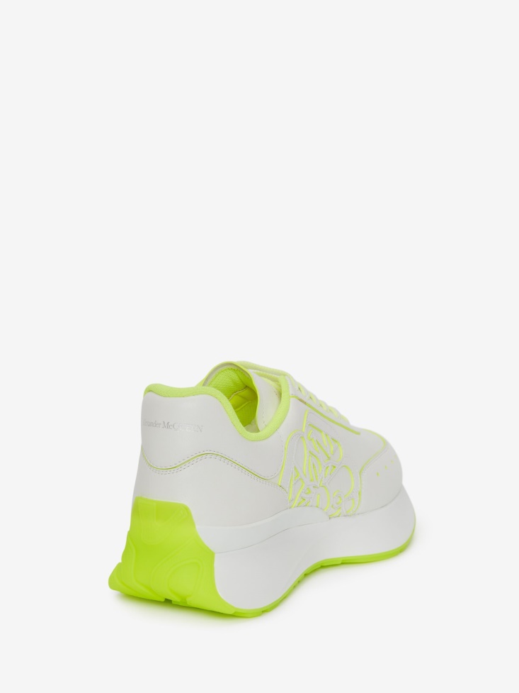 Women's Sprint Runner Fashion Alexander McQueen White/Acid Yellow