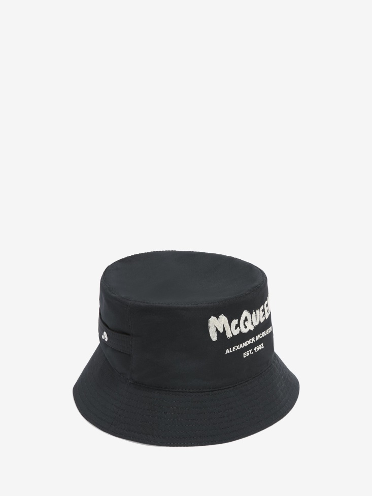 Ivory Men's in Graffiti Bucket Hat Fashion Alexander McQueen