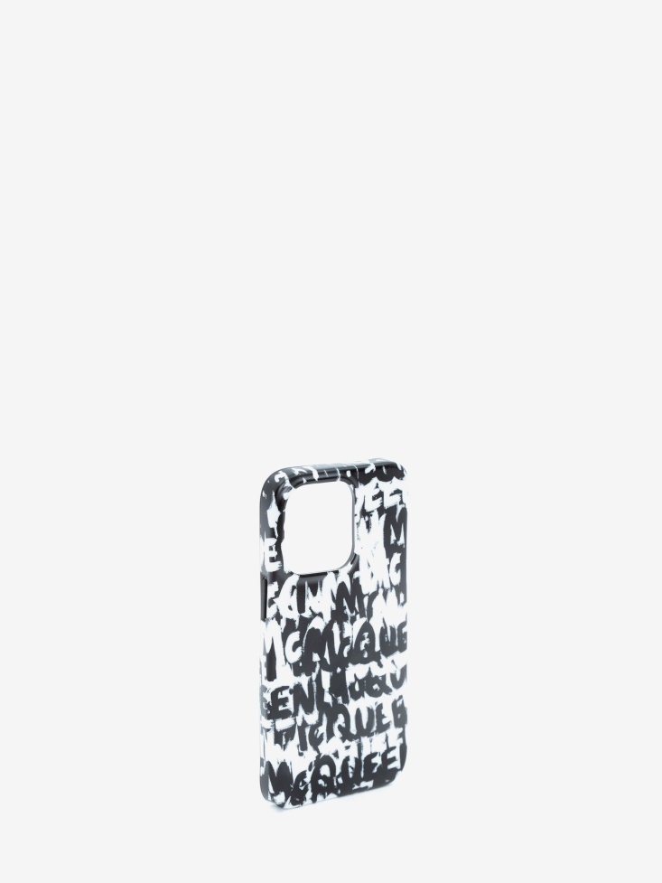 Fashion Alexander McQueen Black/White Men's in Graffiti Iphone 13 Pro Cover
