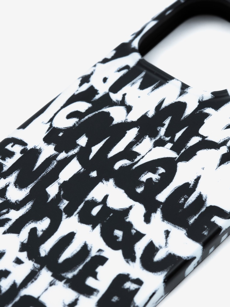 Fashion Alexander McQueen Black/White Men's in Graffiti Iphone 13 Pro Cover