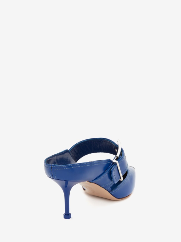 Electric Blue Fashion Alexander McQueen Punk Buckle Mule