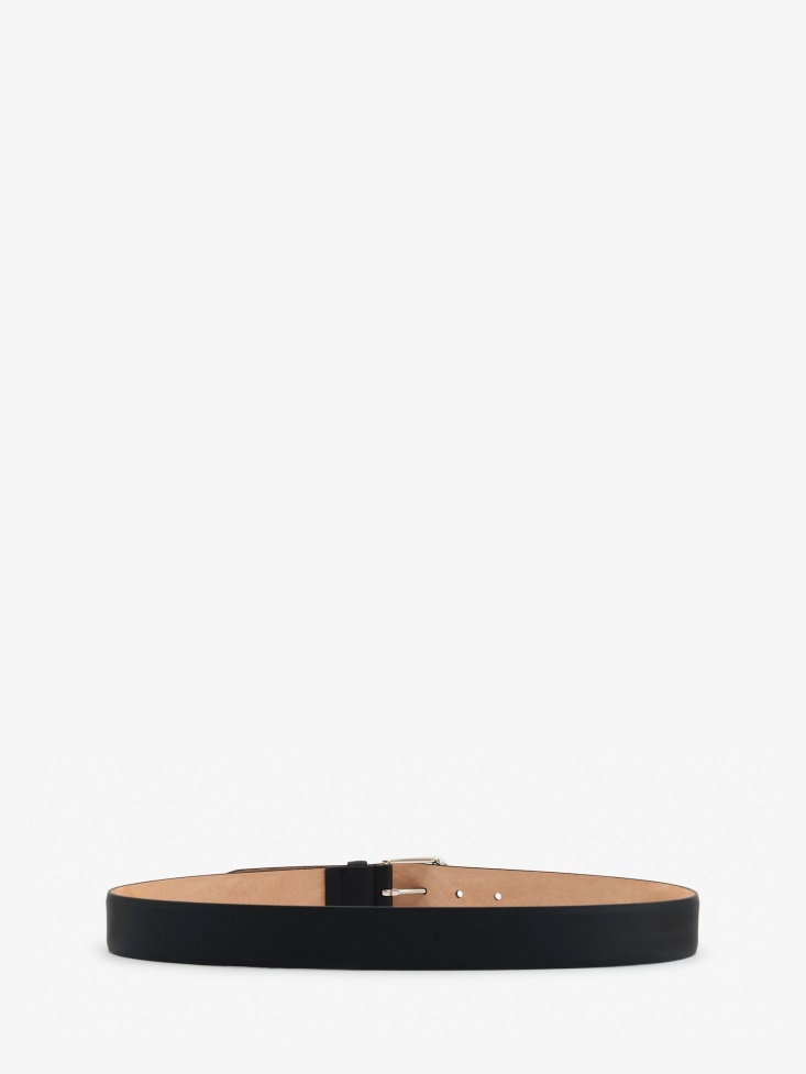 Fashion Alexander McQueen Black Men's Twin Skull Leather Belt