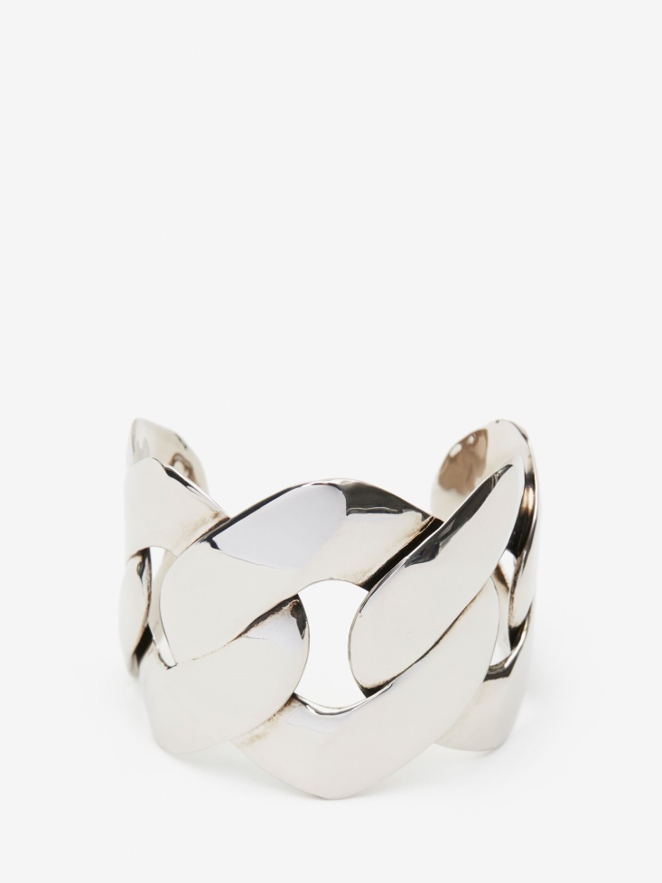 Women's Chain Cuff Antique Silver Fashion Alexander McQueen