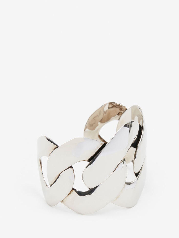 Women's Chain Cuff Antique Silver Fashion Alexander McQueen