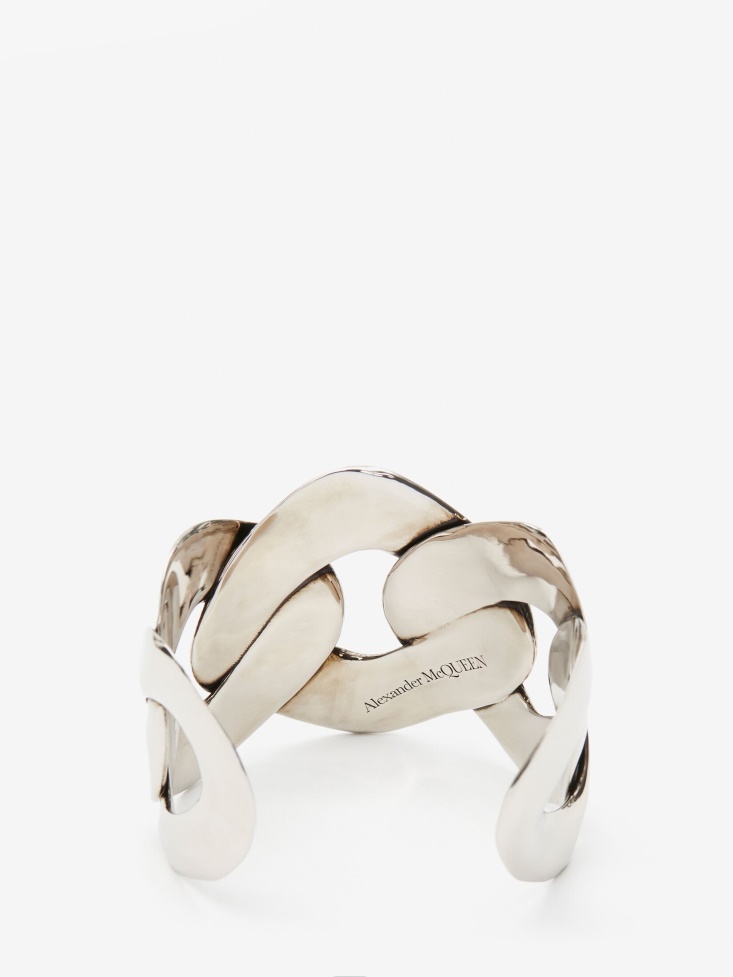 Women's Chain Cuff Antique Silver Fashion Alexander McQueen