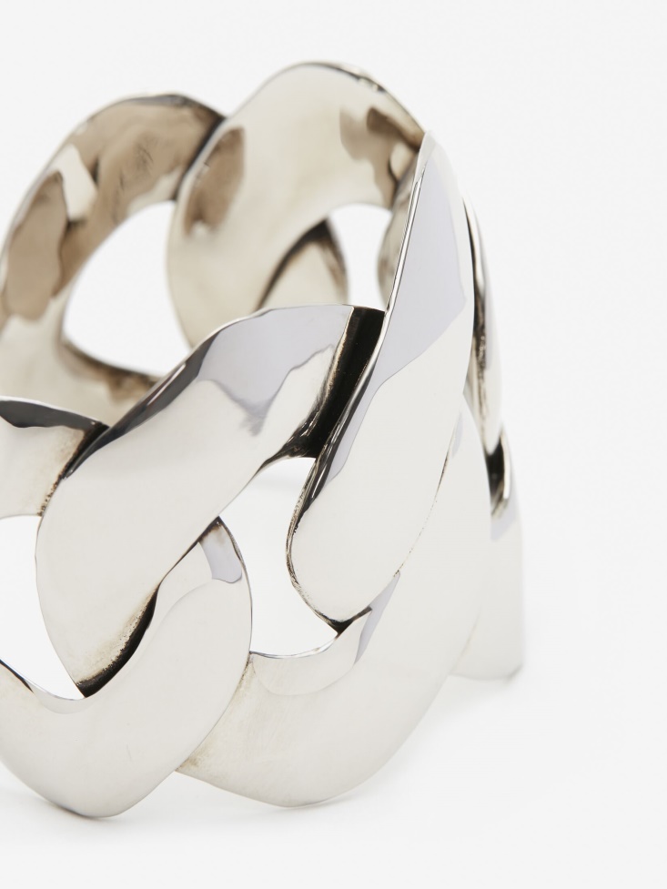 Women's Chain Cuff Antique Silver Fashion Alexander McQueen