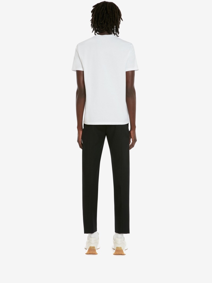 White Fashion Alexander McQueen Men's in Graffiti T-Shirt