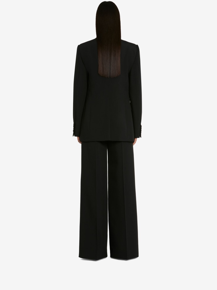 Women's Astral Jewel Wide Leg Trousers Black Fashion Alexander McQueen
