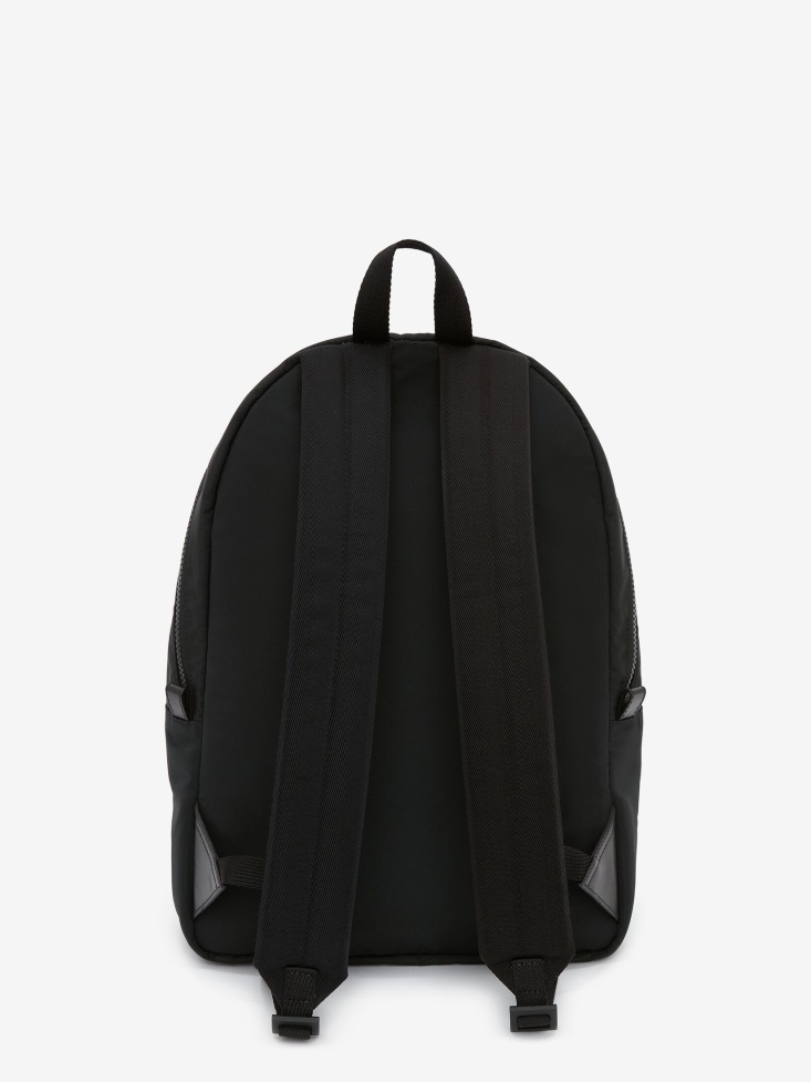 Black/Ivory Men's in Graffiti Metropolitan Backpack Fashion Alexander McQueen