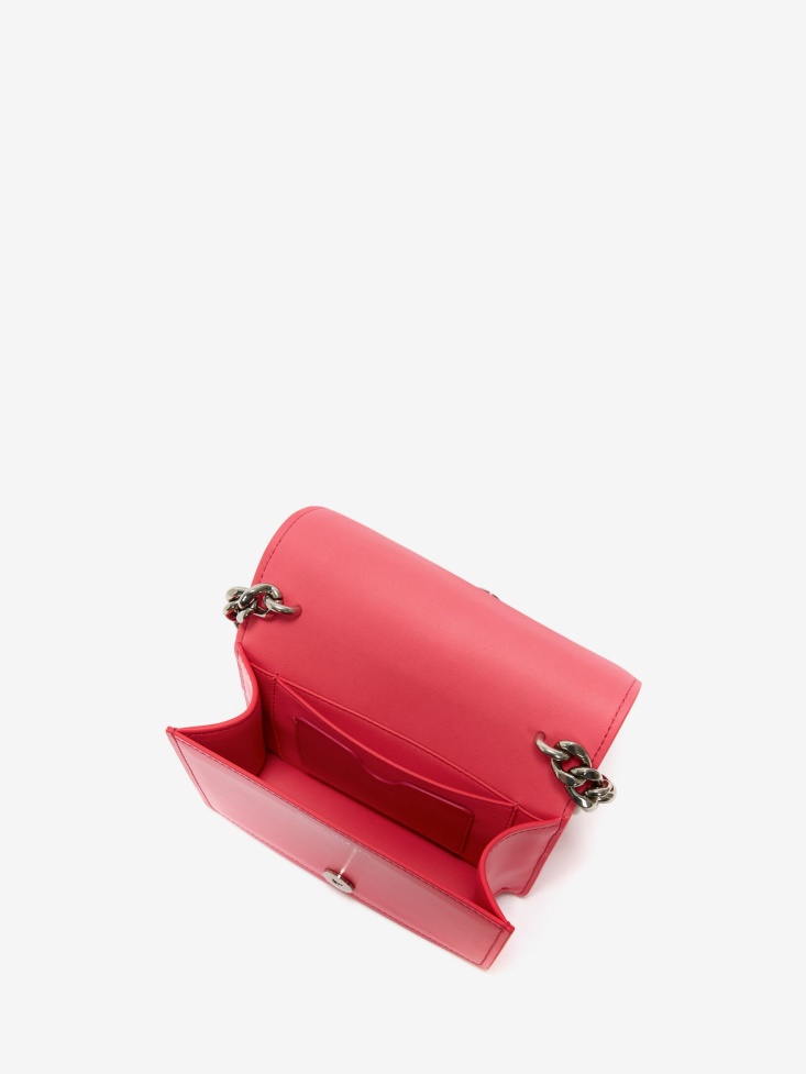 Women's The Four Ring Mini With Chain Fashion Alexander McQueen Neon Pink