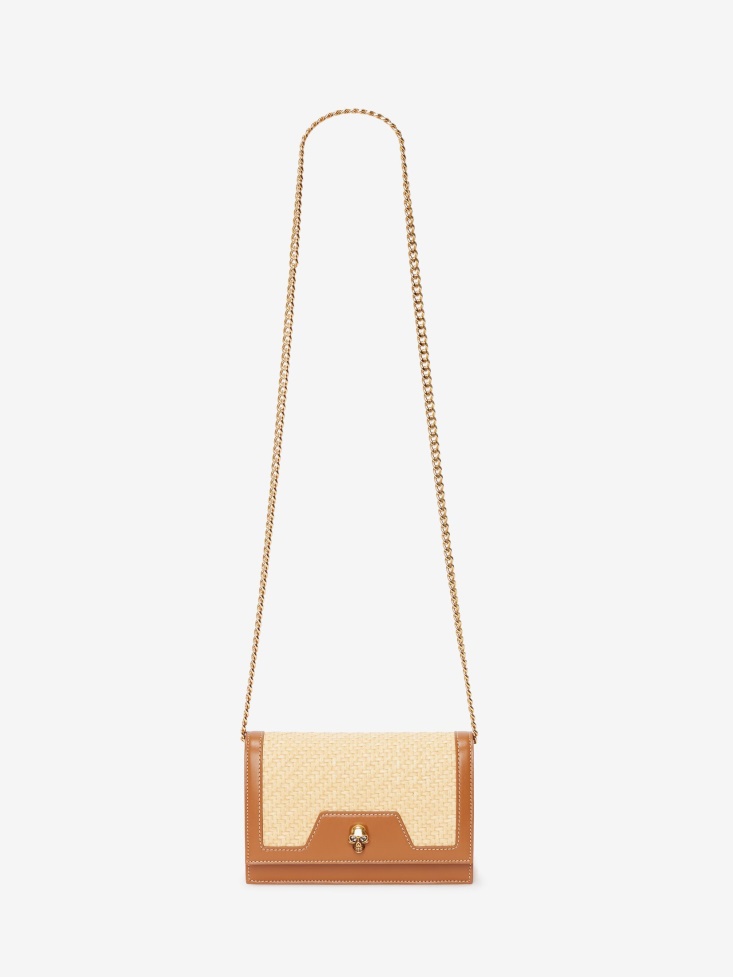 Natural Women's Small Rafia Skull Bag Fashion Alexander McQueen