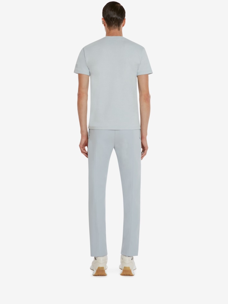 Fashion Alexander McQueen Spring Blue Men's in Signature T-Shirt