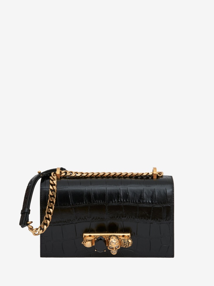 Women's Jewelled Satchel Black Fashion Alexander McQueen