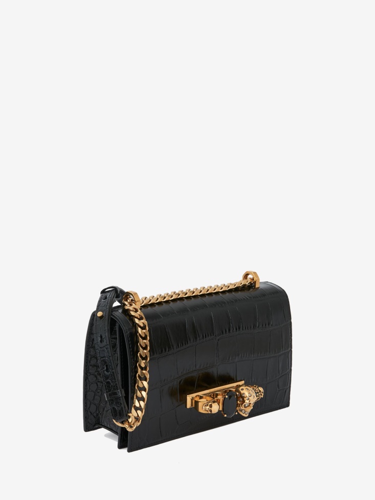 Women's Jewelled Satchel Black Fashion Alexander McQueen