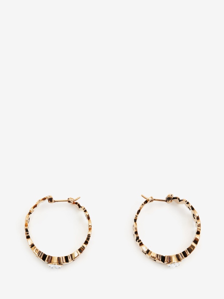 Women's in Graffiti Hoop Earrings Gold Fashion Alexander McQueen