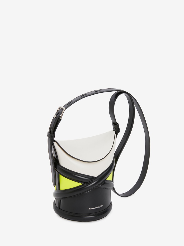 Ivory/Black/Acid Yellow Women's The Curve Fashion Alexander McQueen