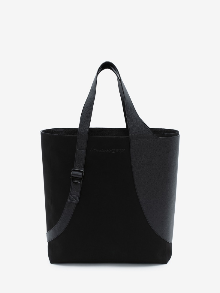 Fashion Alexander McQueen Black Men's Medium Harness Tote Bag
