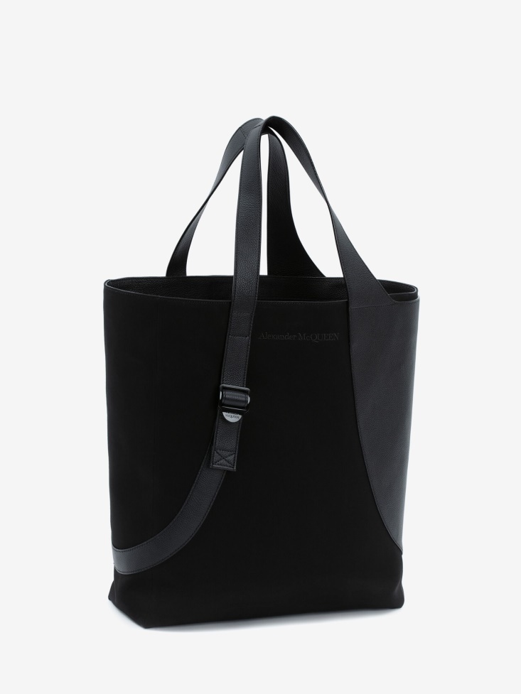 Fashion Alexander McQueen Black Men's Medium Harness Tote Bag