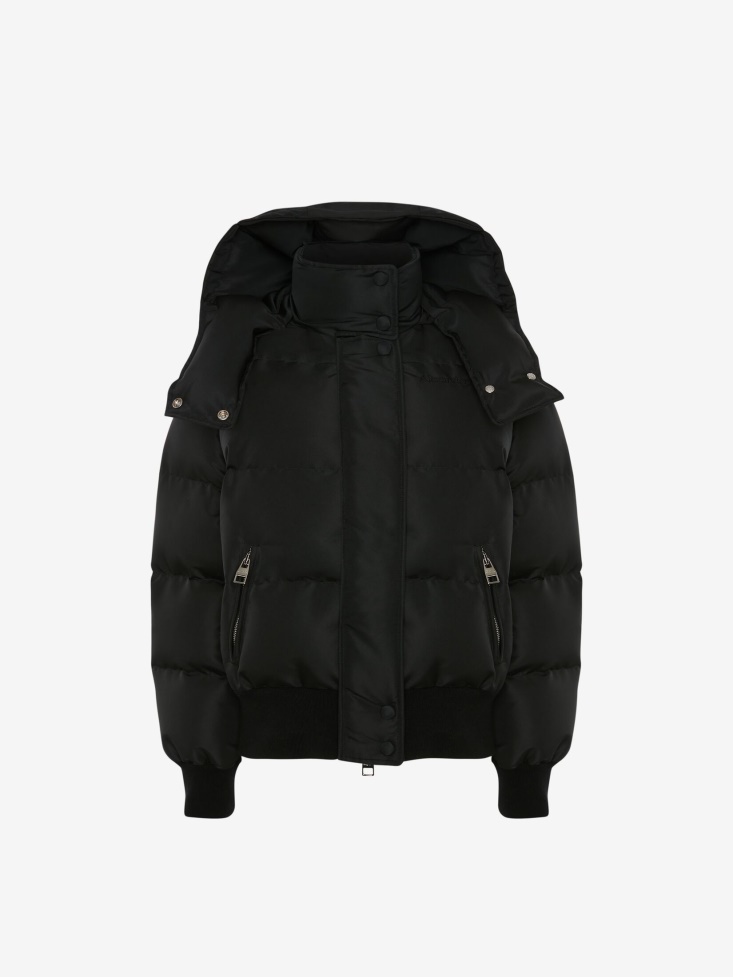 Women's in Graffiti Puffer Jacket Fashion Alexander McQueen Black