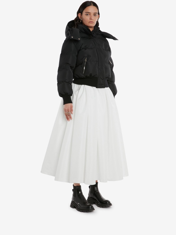 Women's in Graffiti Puffer Jacket Fashion Alexander McQueen Black
