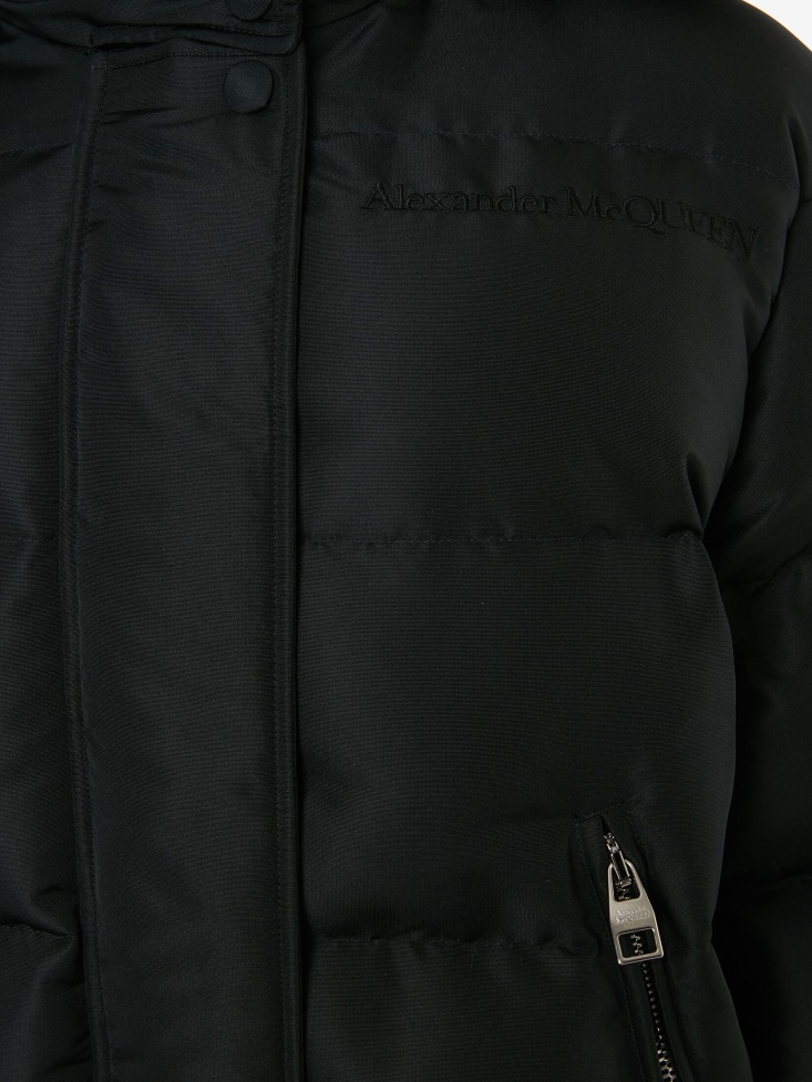 Women's in Graffiti Puffer Jacket Fashion Alexander McQueen Black