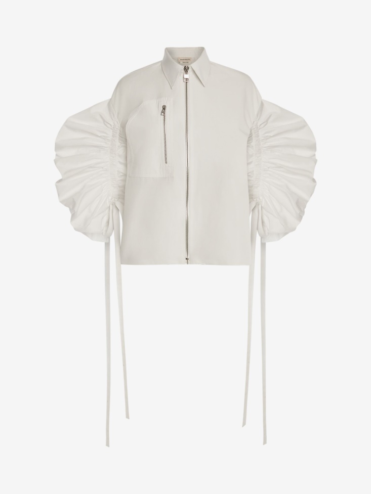 Optical White Fashion Alexander McQueen Women's Parka Shirt