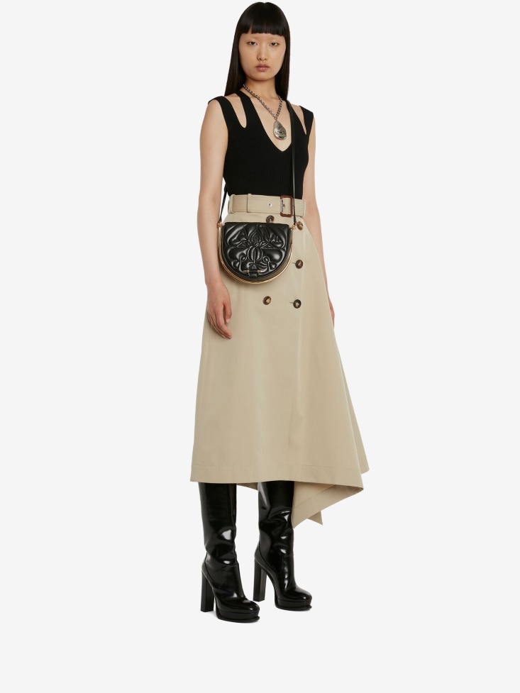 Women's Asymmetric Drape Trench Skirt Fashion Alexander McQueen Beige