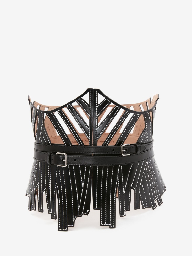 Women's Cage Corset Belt Black Fashion Alexander McQueen