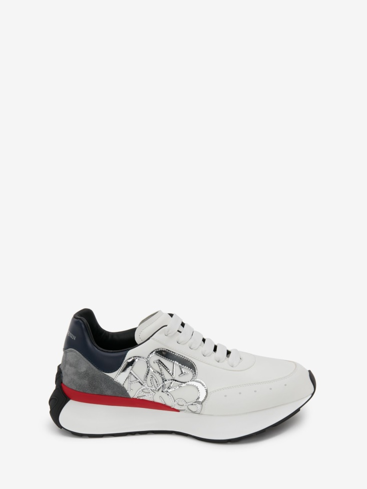 Fashion Alexander McQueen Men's Sprint Runner White/Multicolour