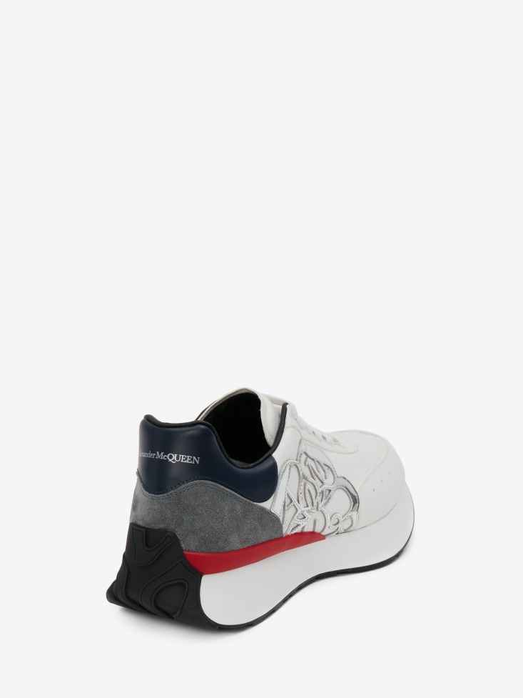 Fashion Alexander McQueen Men's Sprint Runner White/Multicolour
