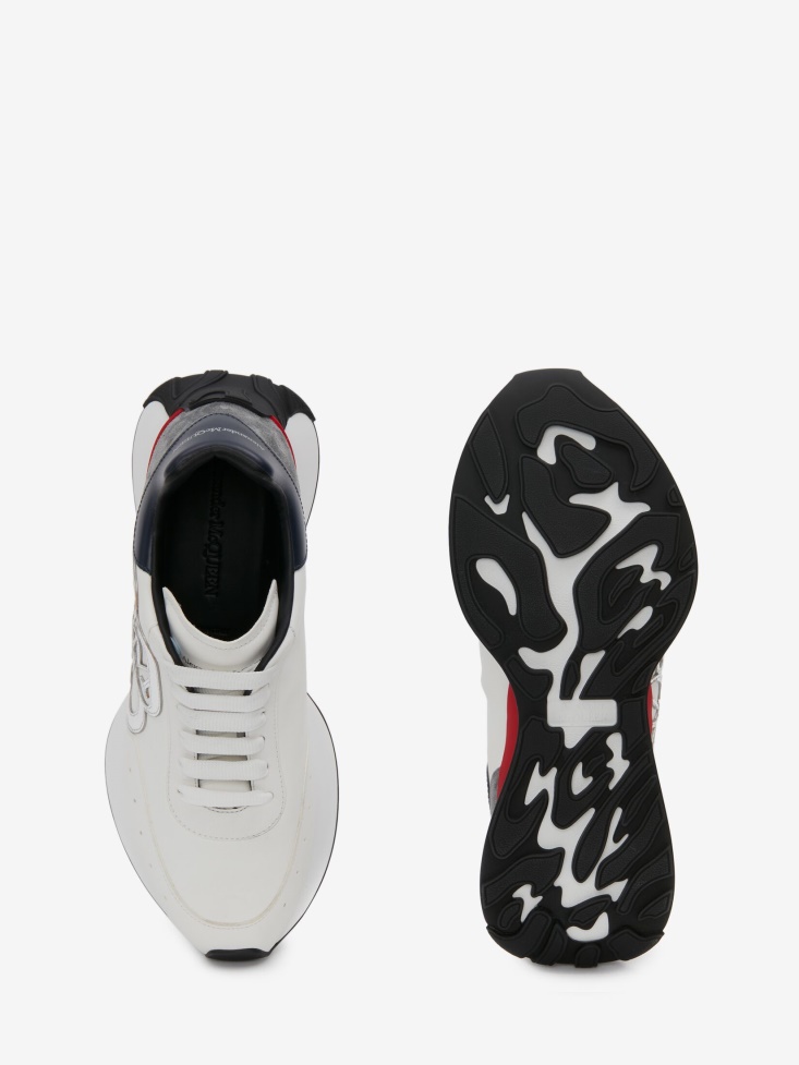 Fashion Alexander McQueen Men's Sprint Runner White/Multicolour
