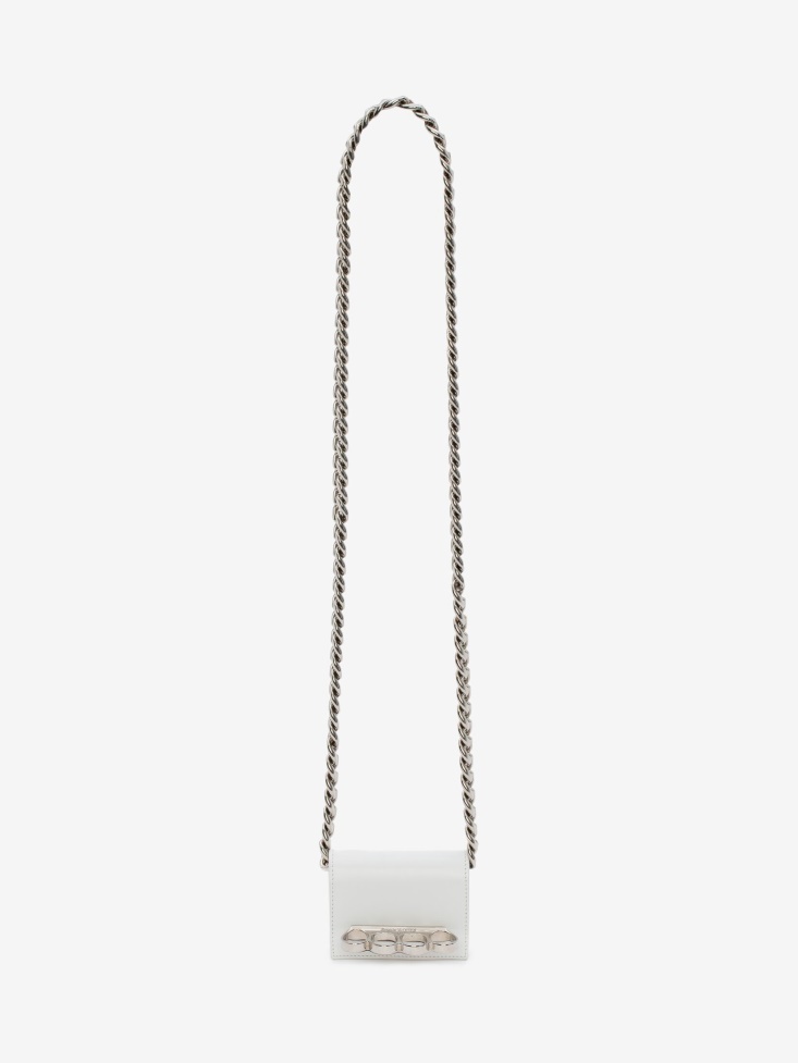 Fashion Alexander McQueen Women's The Four Ring Micro White