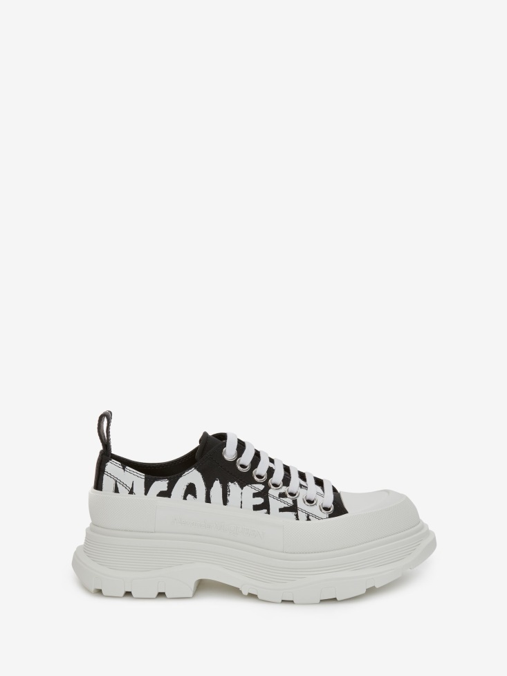 Fashion Alexander McQueen Black Women's Tread Slick Lace Up