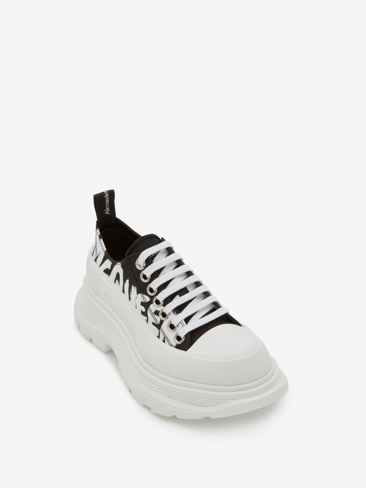 Fashion Alexander McQueen Black Women's Tread Slick Lace Up