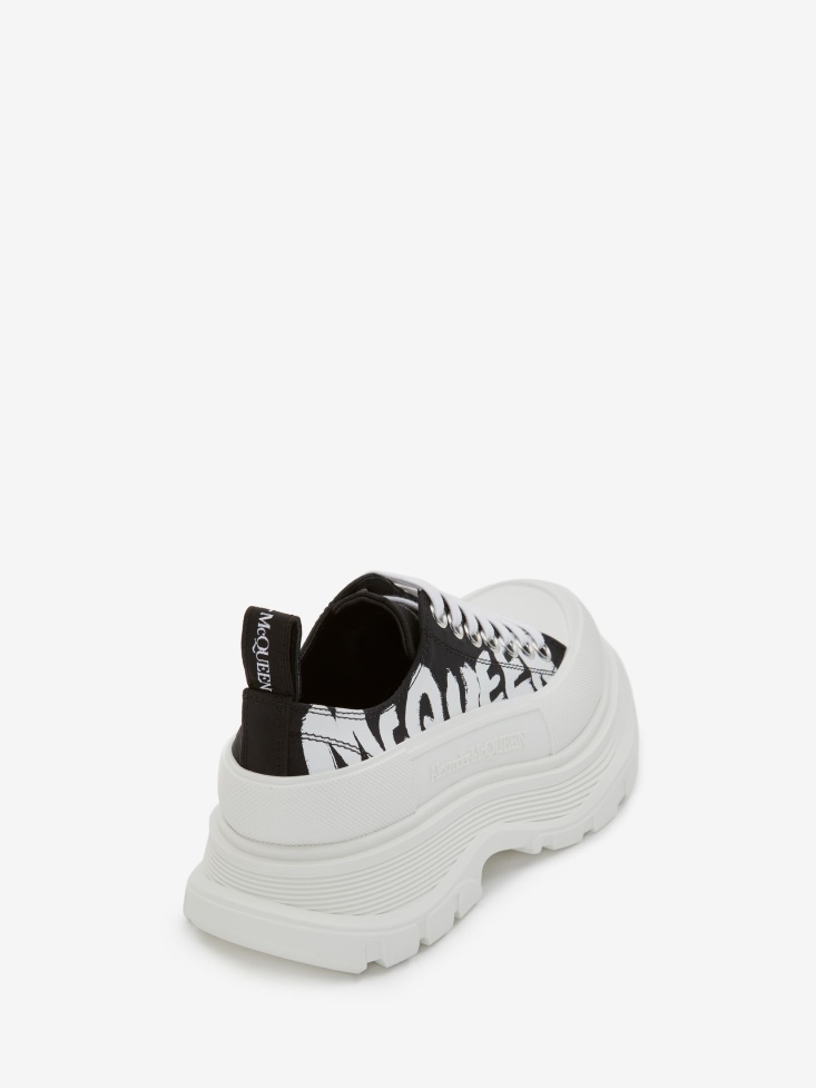 Fashion Alexander McQueen Black Women's Tread Slick Lace Up